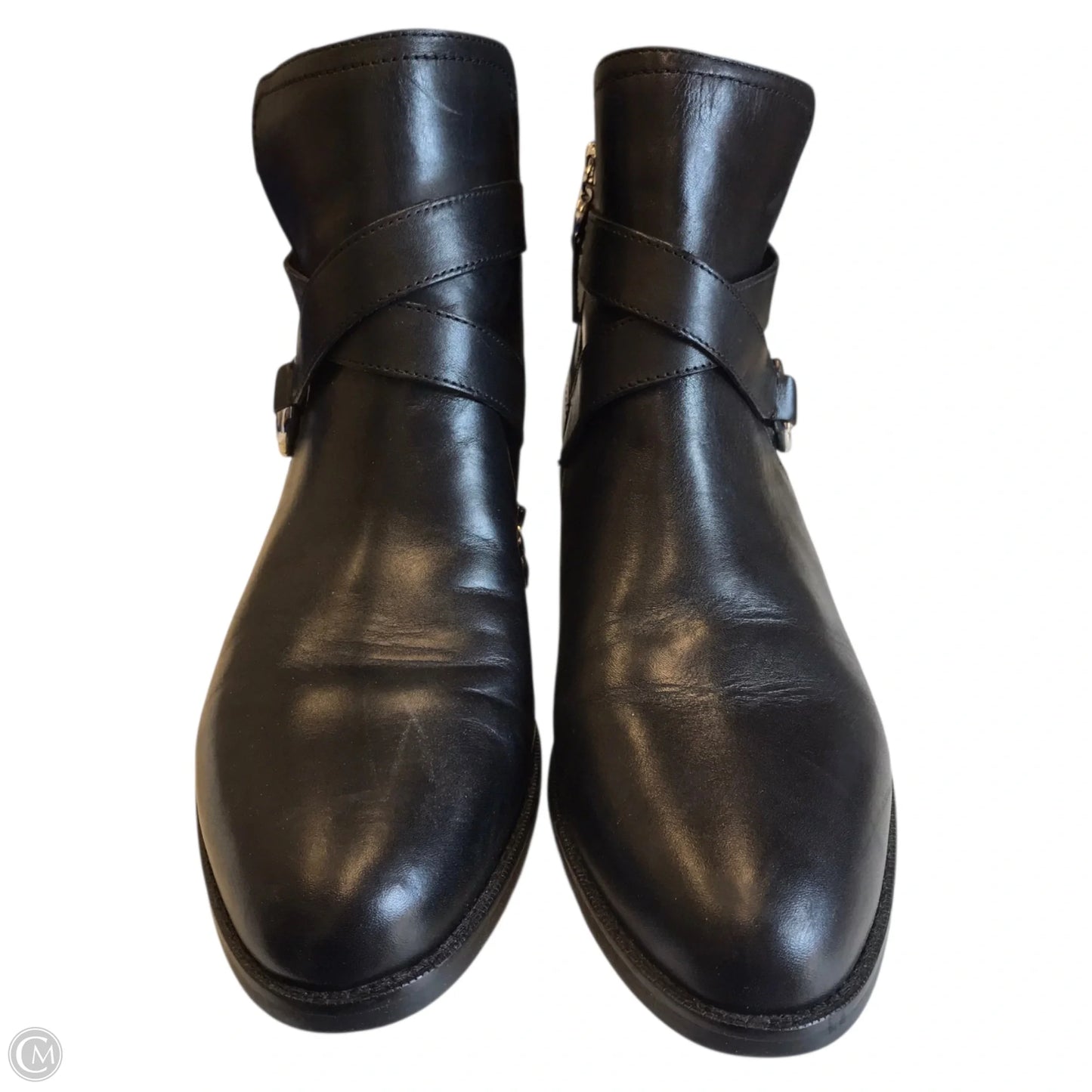 Boots Ankle Flats By Lauren By Ralph Lauren In Black, Size: 9