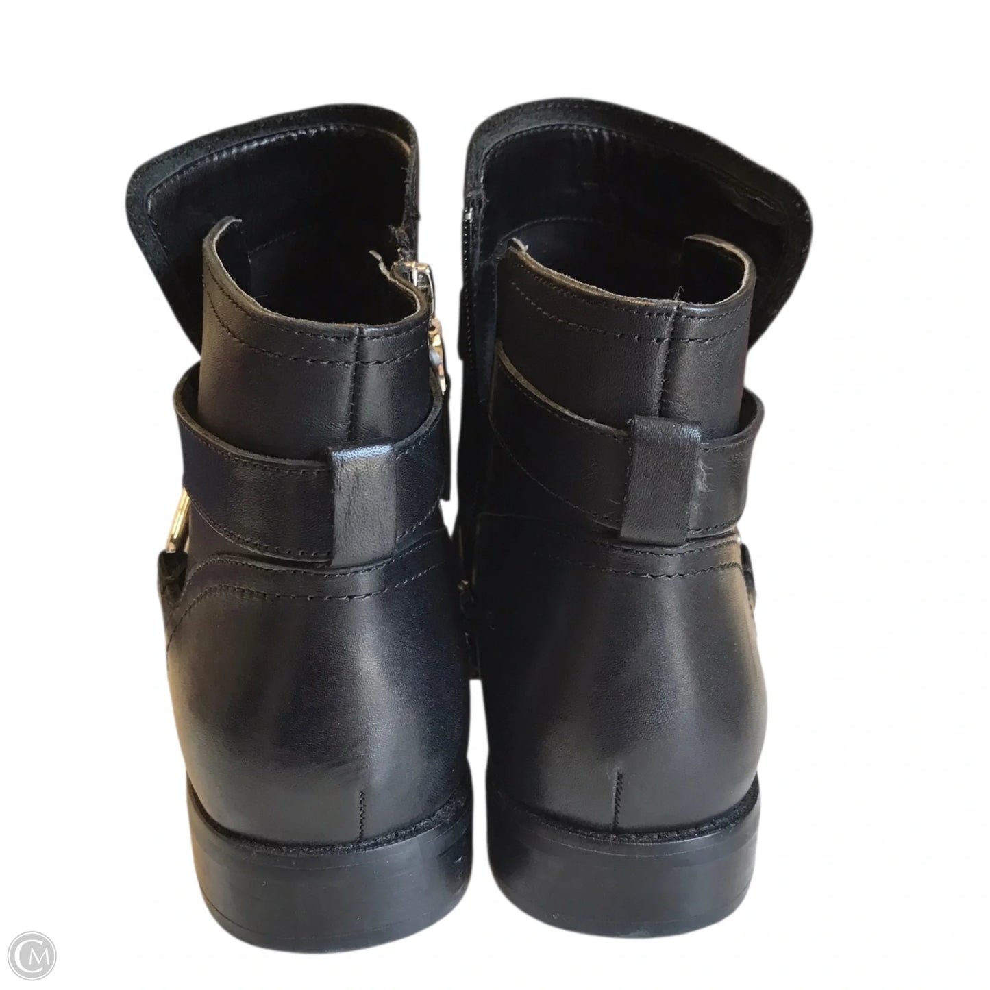 Boots Ankle Flats By Lauren By Ralph Lauren In Black, Size: 9