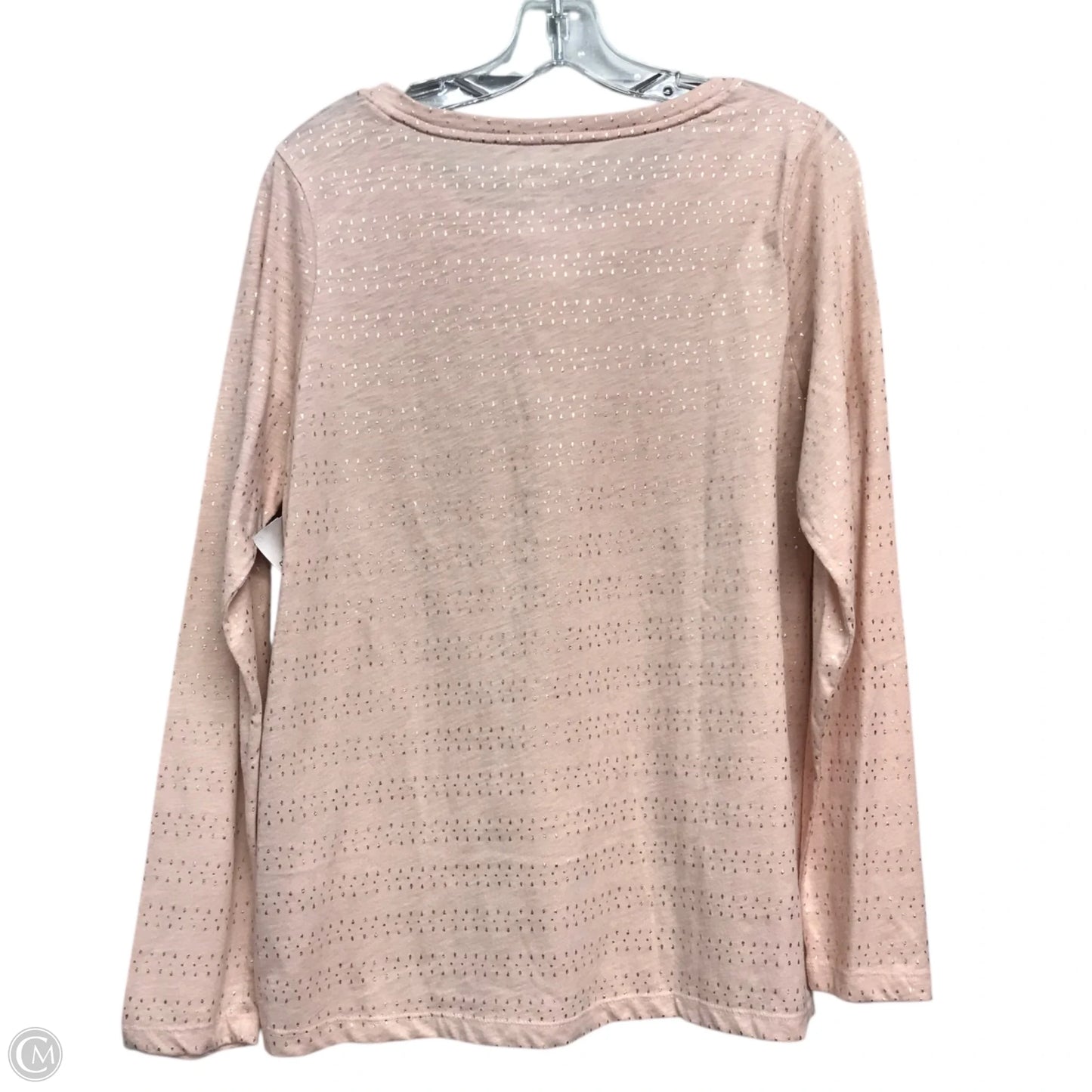 Top Long Sleeve Basic By Sonoma In Pink, Size: L