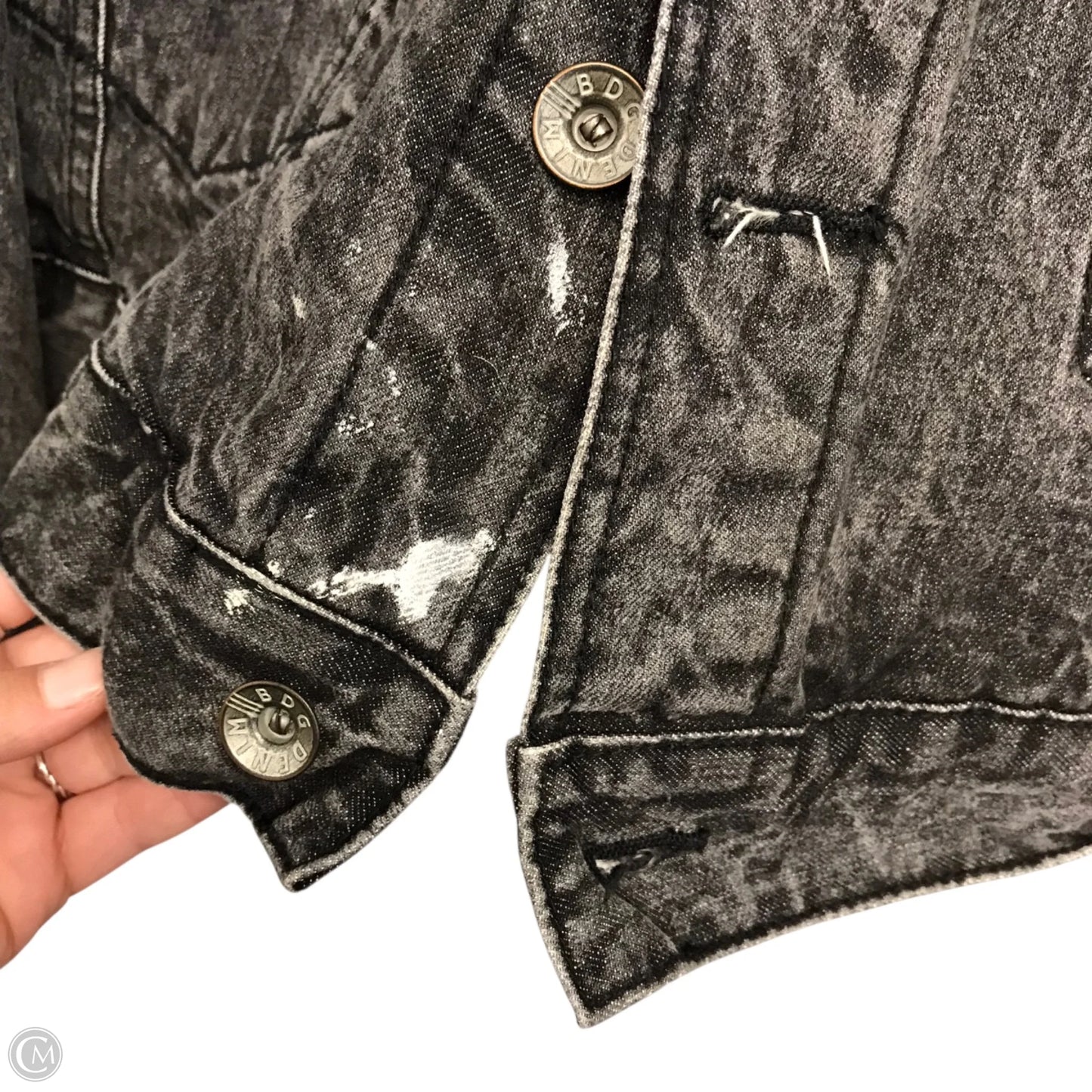 Jacket Denim By Bdg In Black Denim, Size: Xl