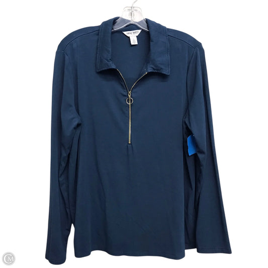 Top Long Sleeve By Nine West In Blue, Size: L