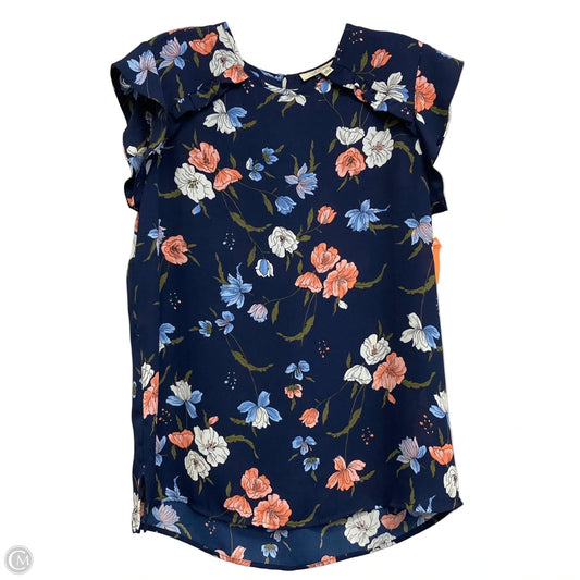 Top Sleeveless By Les Serein In Floral Print, Size: S
