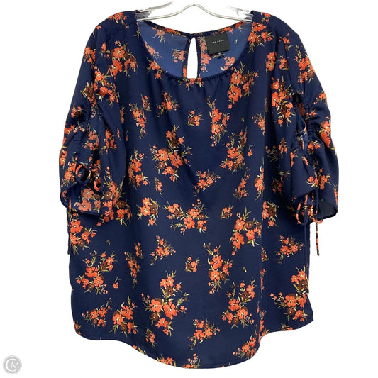 Top Short Sleeve By Alex Marie In Blue, Size: Xl