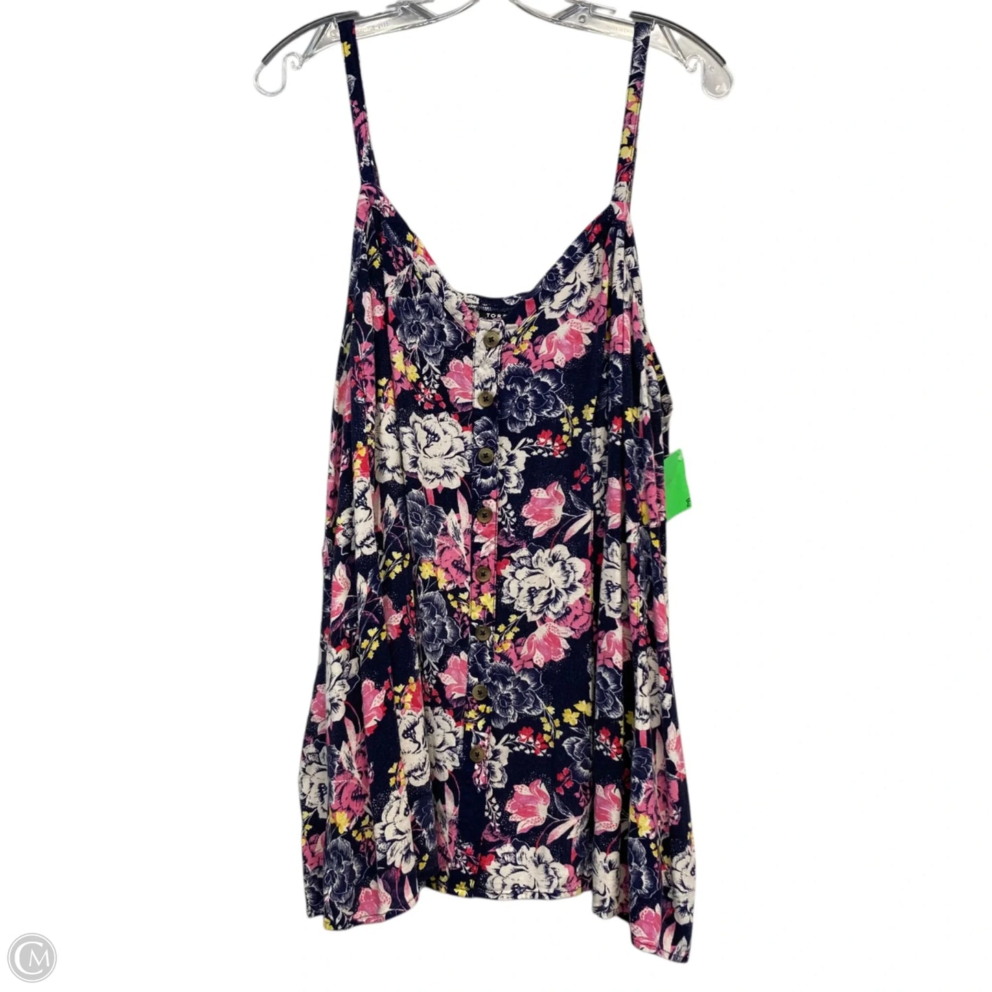 Top Sleeveless By Torrid In Blue & Pink, Size: 3x