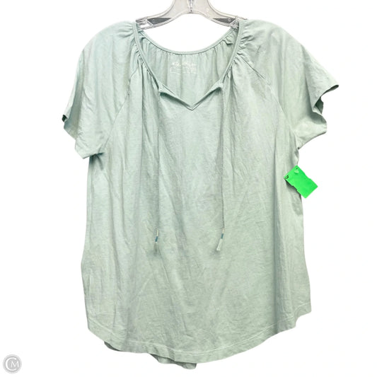 Top Short Sleeve By Eddie Bauer In Green, Size: M