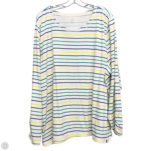Top Long Sleeve Basic By Talbots In Striped Pattern, Size: 3x