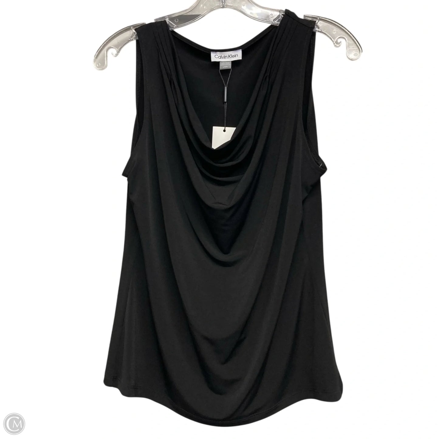 Top Sleeveless By Calvin Klein In Black, Size: L