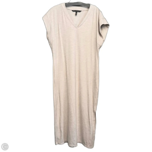 Dress Casual Midi By White House Black Market In Tan, Size: Lp