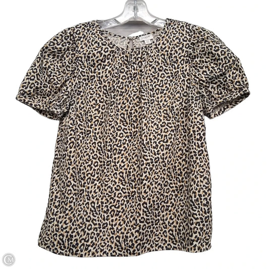 Top Short Sleeve By J. Crew In Animal Print, Size: Xs