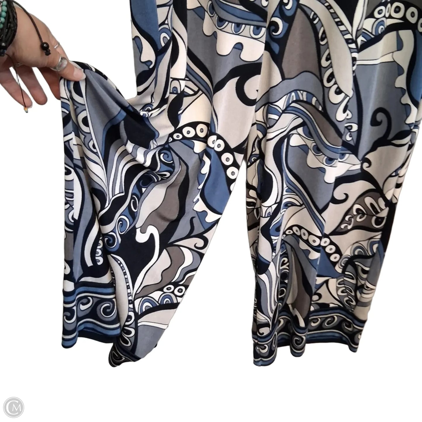 Jumpsuit By Chicos In Blue & White, Size: Xl