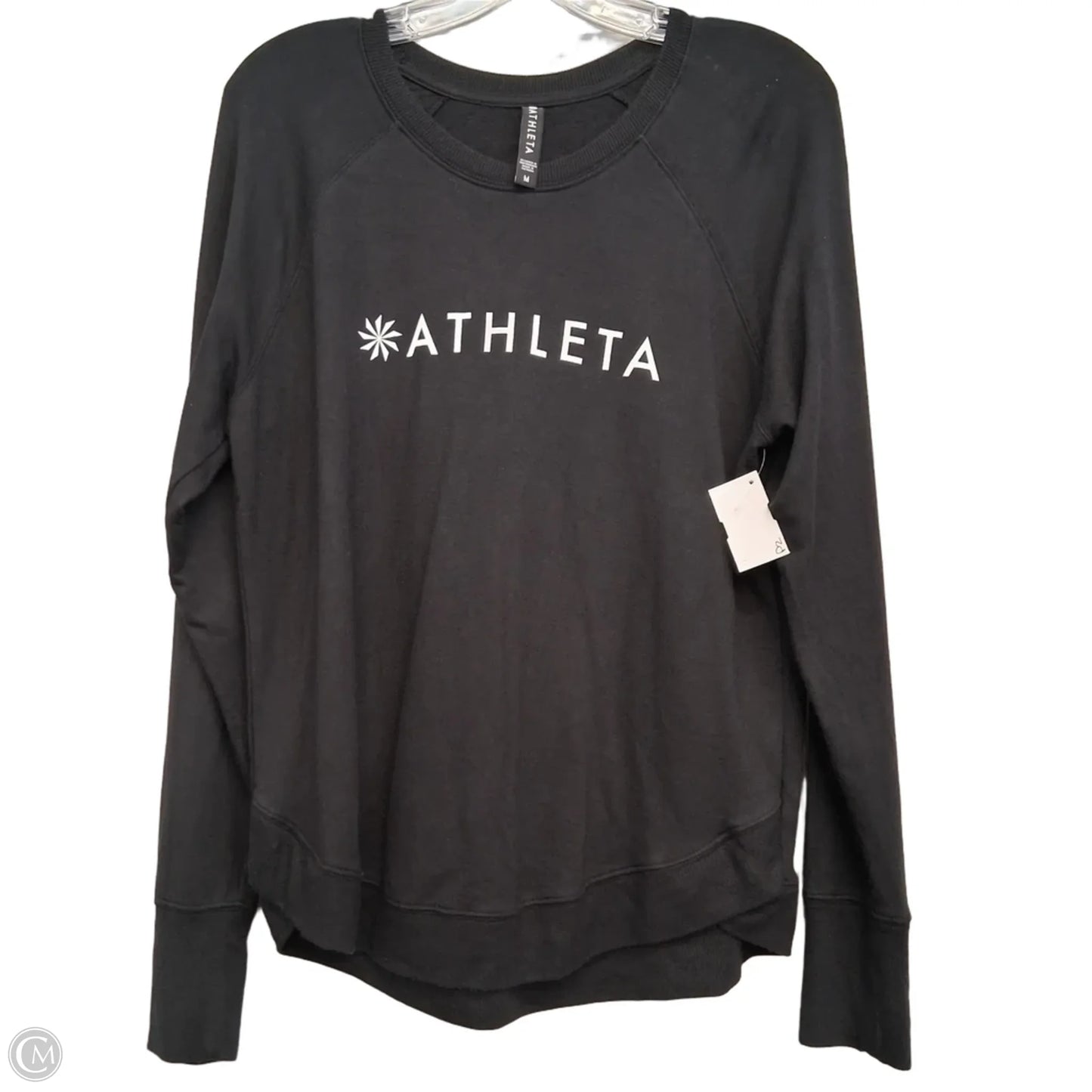 Athletic Top Long Sleeve Crewneck By Athleta In Black, Size: M