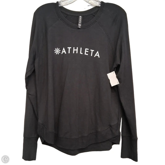 Athletic Top Long Sleeve Crewneck By Athleta In Black, Size: M