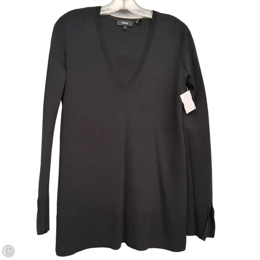 Top Long Sleeve Basic By Theory In Black, Size: M