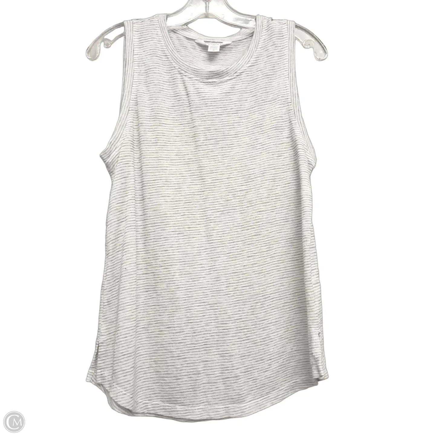 Top Sleeveless By Athleta In Grey & White, Size: M