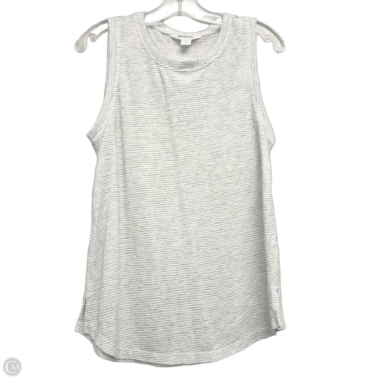 Top Sleeveless By Athleta In Grey & White, Size: M