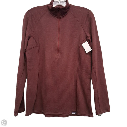 Athletic Top Long Sleeve Collar By Patagonia In Red, Size: M