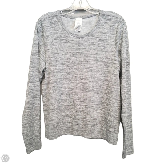 Athletic Top Long Sleeve Crewneck By Athleta In Grey, Size: L