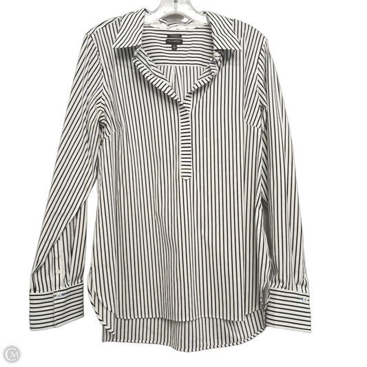 Top Long Sleeve By Talbots In Black & White, Size: L