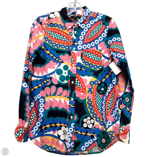 Top Long Sleeve By J. Crew In Multi-colored, Size: S