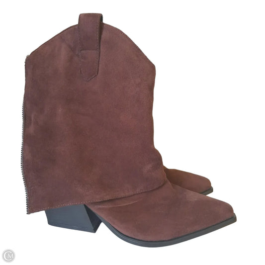 Boots Ankle Heels By Motimoden In Brown, Size: 7.5