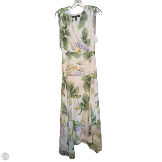 Dress Casual Maxi By White House Black Market In Green & White, Size: S