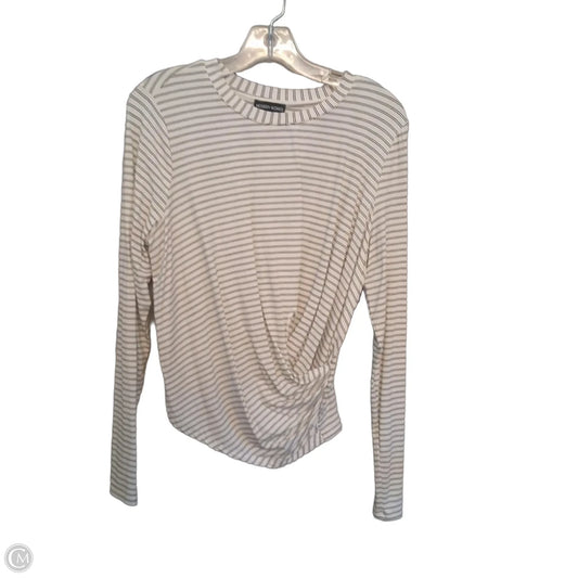 Top Long Sleeve By Modern Works In Black & White, Size: L
