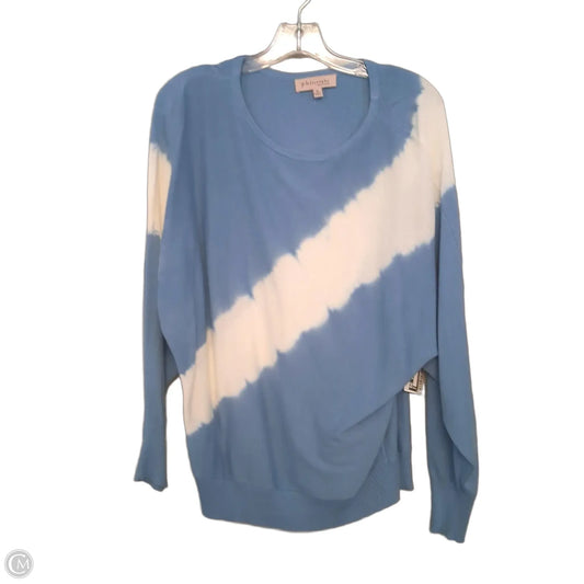 Sweater By Philosophy In Blue & White, Size: M