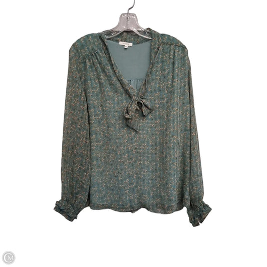 Top Long Sleeve By Pleione In Teal, Size: Xl