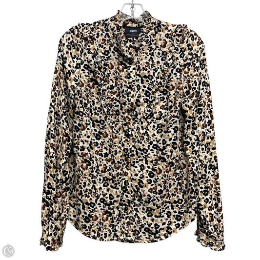 Top Long Sleeve By Maeve In Animal Print, Size: Xs