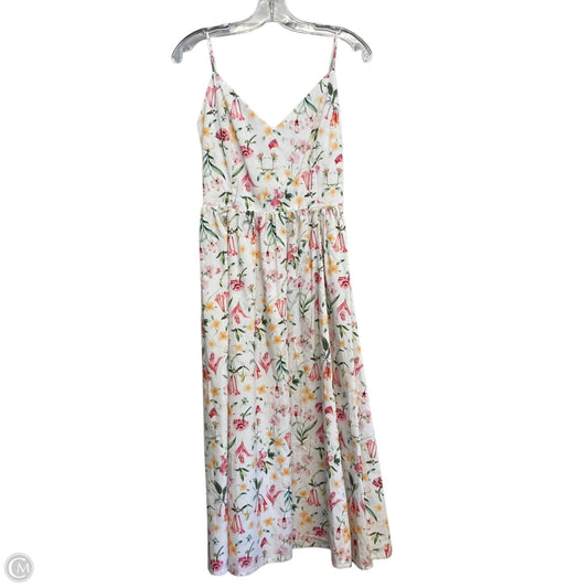 Dress Casual Midi By H&m In Floral Print, Size: Xs