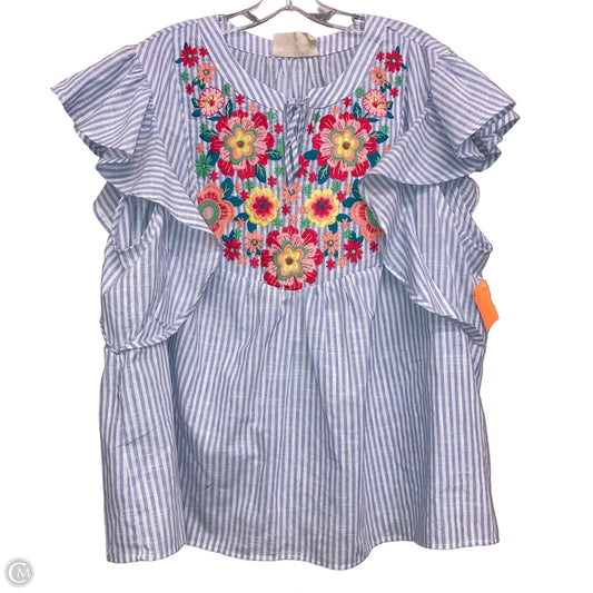 Top Sleeveless By Savanna Jane In Striped Pattern, Size: 3x