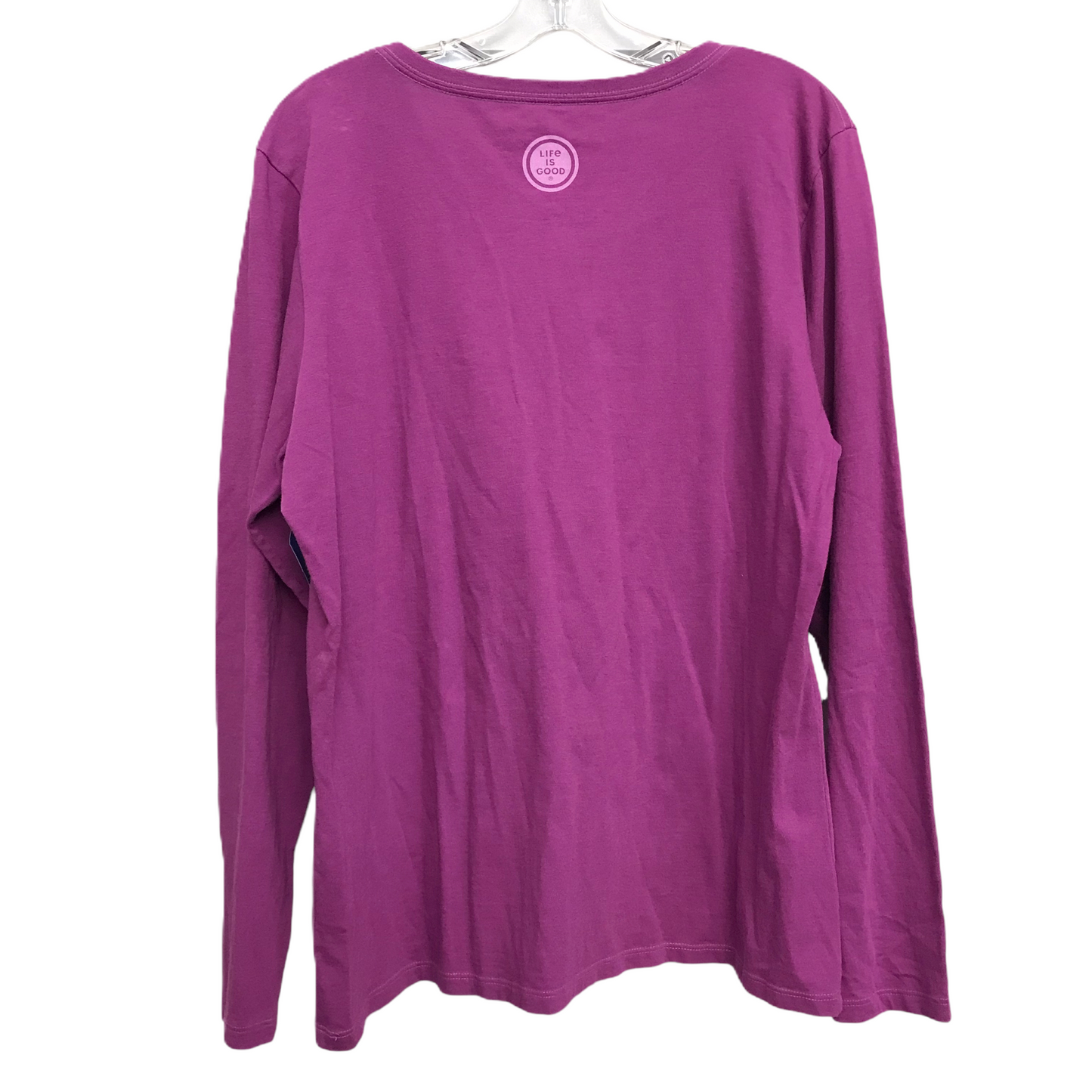 Top Long Sleeve By Life Is Good In Purple, Size: L