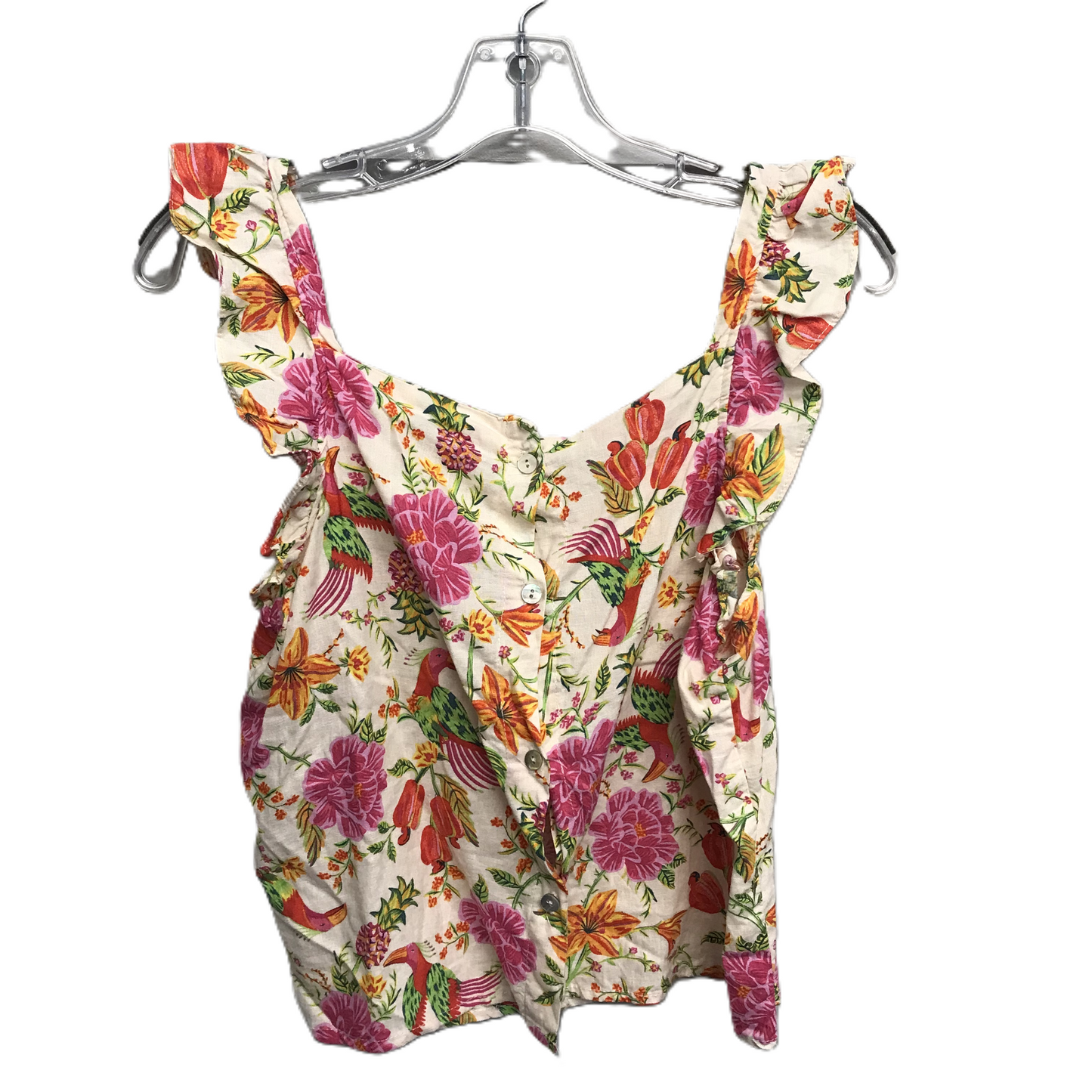 Floral Print Top Sleeveless By Rachel Zoe, Size: M