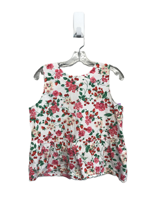 Floral Print Top Sleeveless By Ann Taylor, Size: L