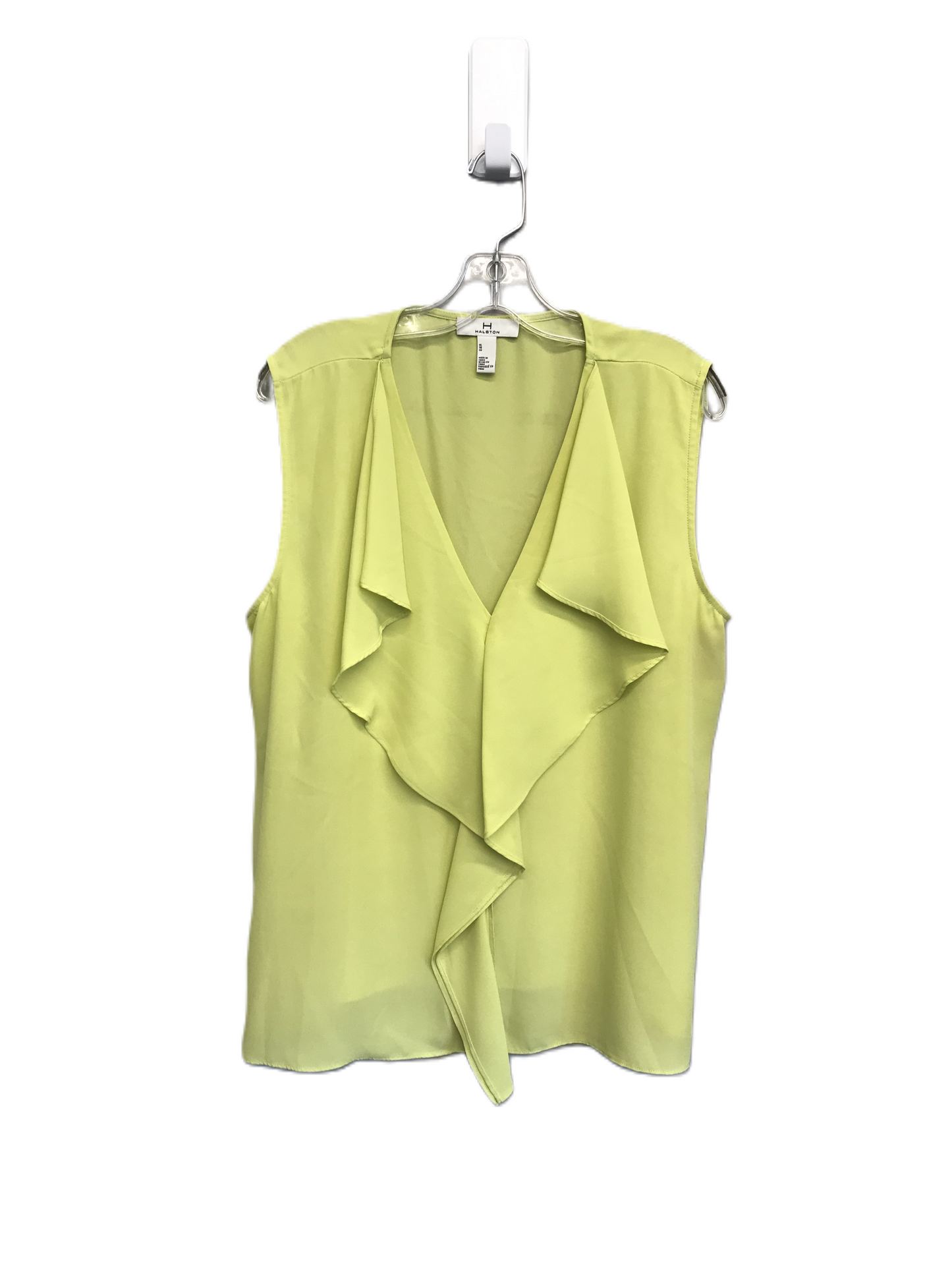 Green Top Sleeveless By Halston, Size: Xl