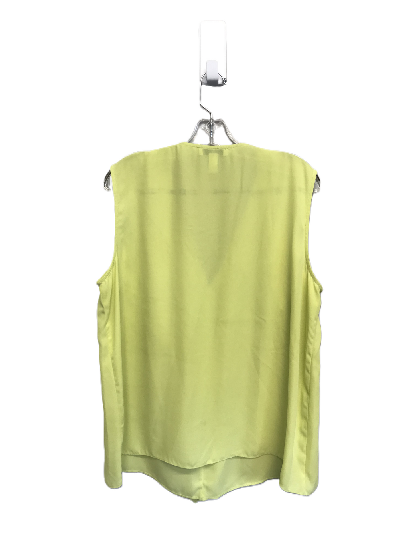 Green Top Sleeveless By Halston, Size: Xl