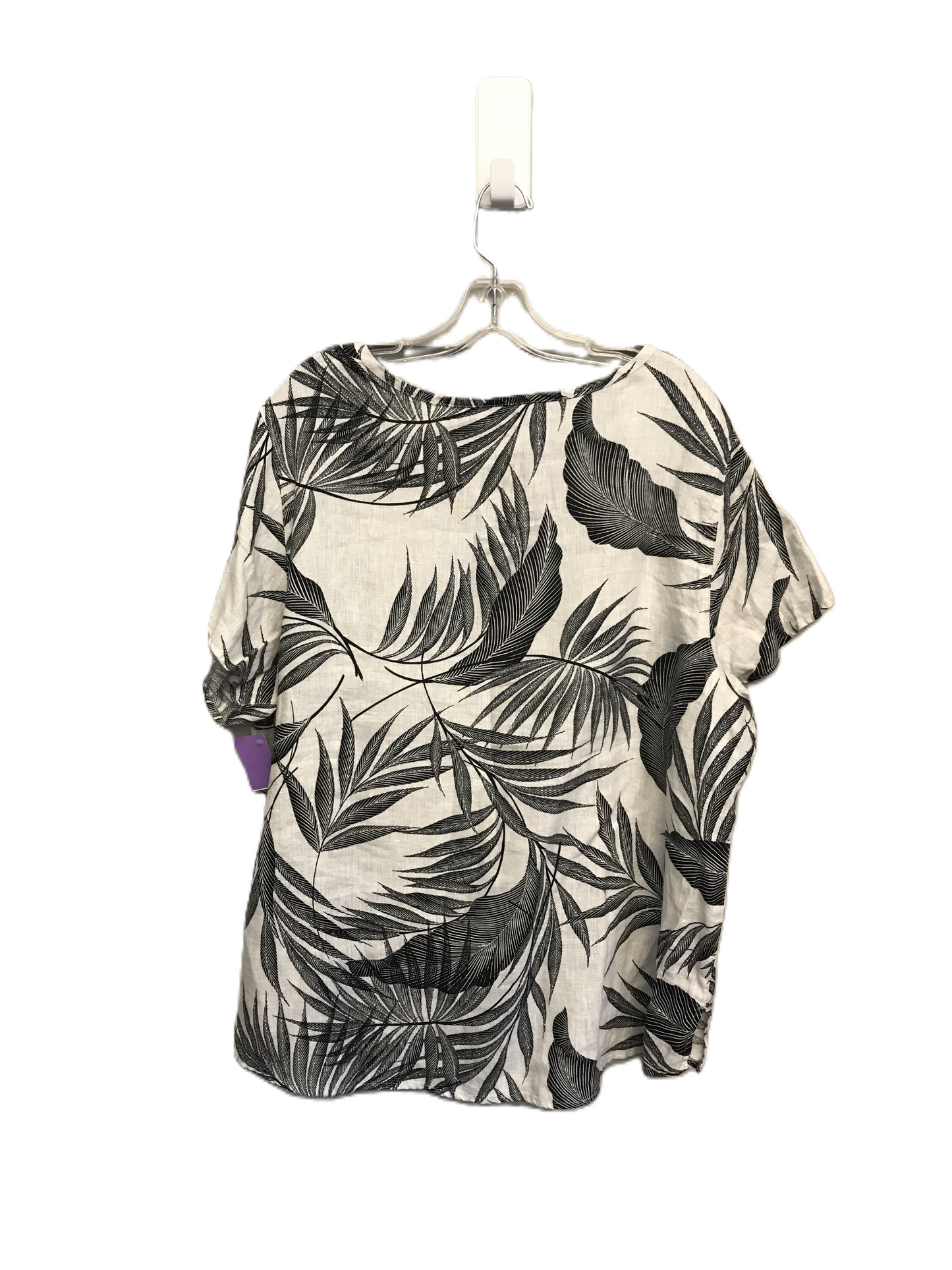 Floral Print Top Short Sleeve By Tahari By Arthur Levine, Size: 2x