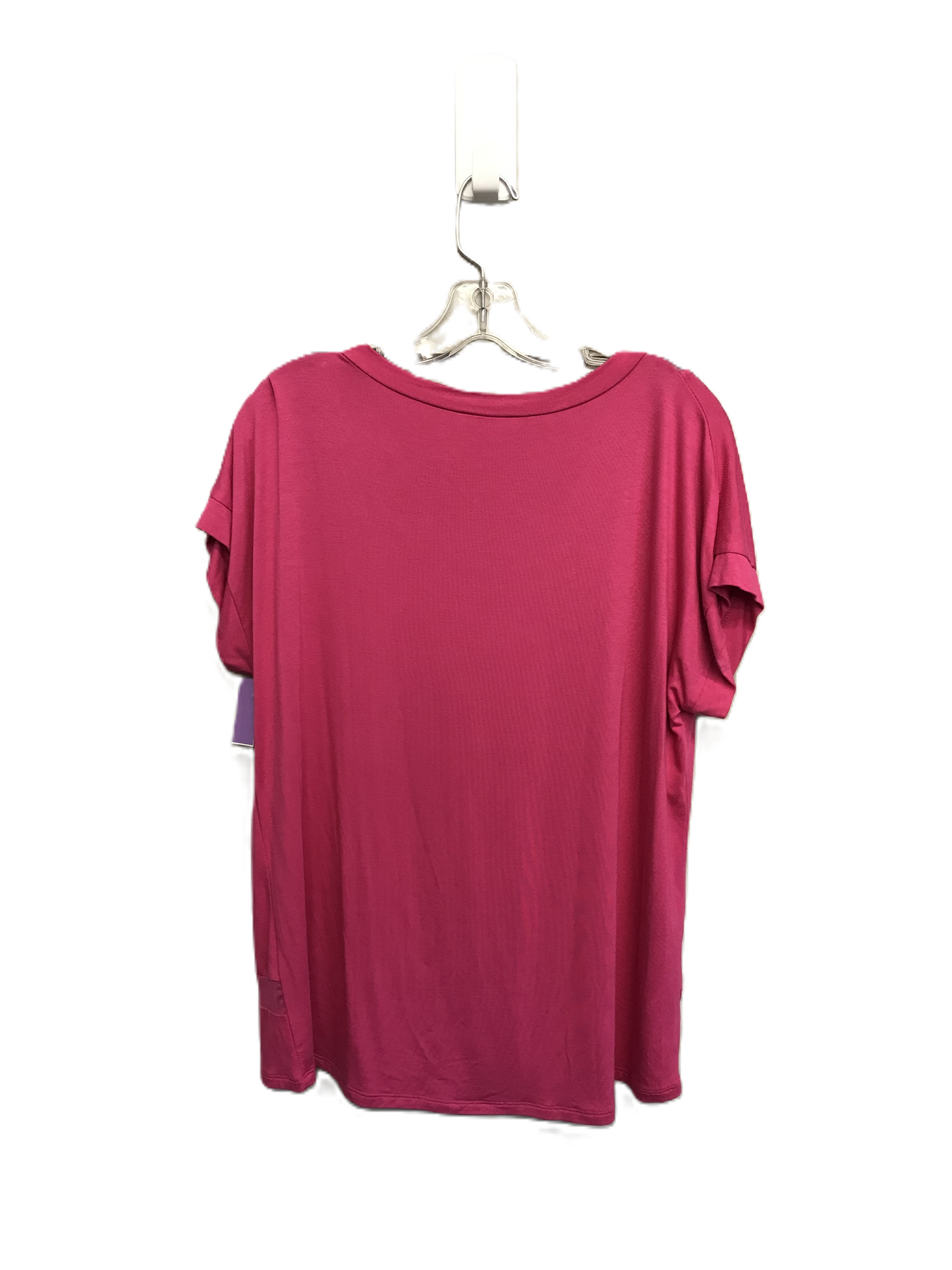 Pink Top Short Sleeve By Cable And Gauge, Size: L