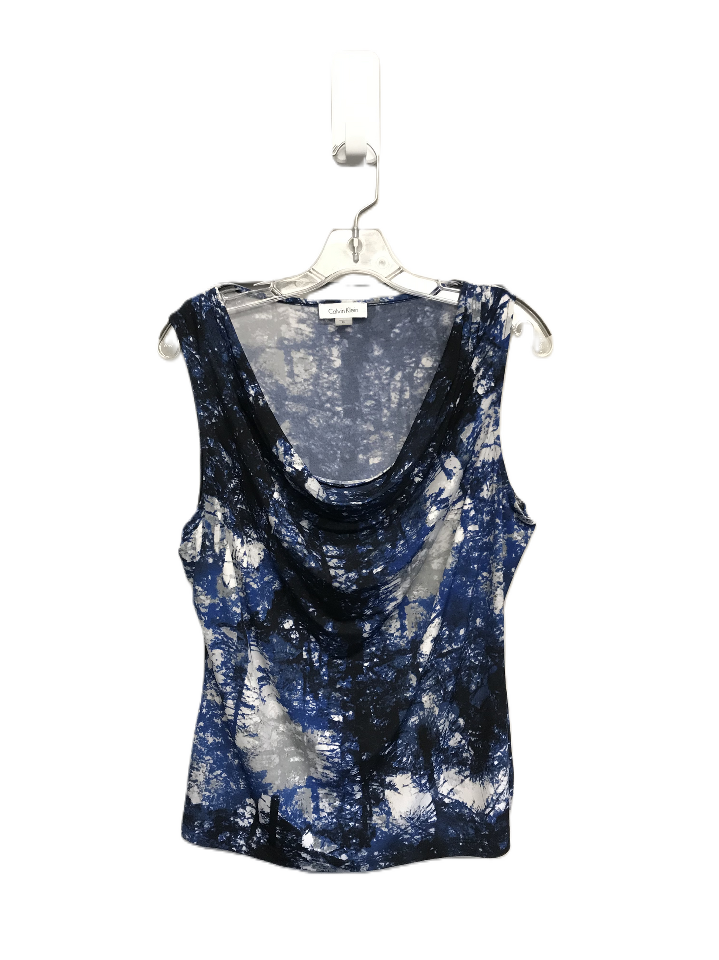 Blue Top Sleeveless By Calvin Klein, Size: Xl