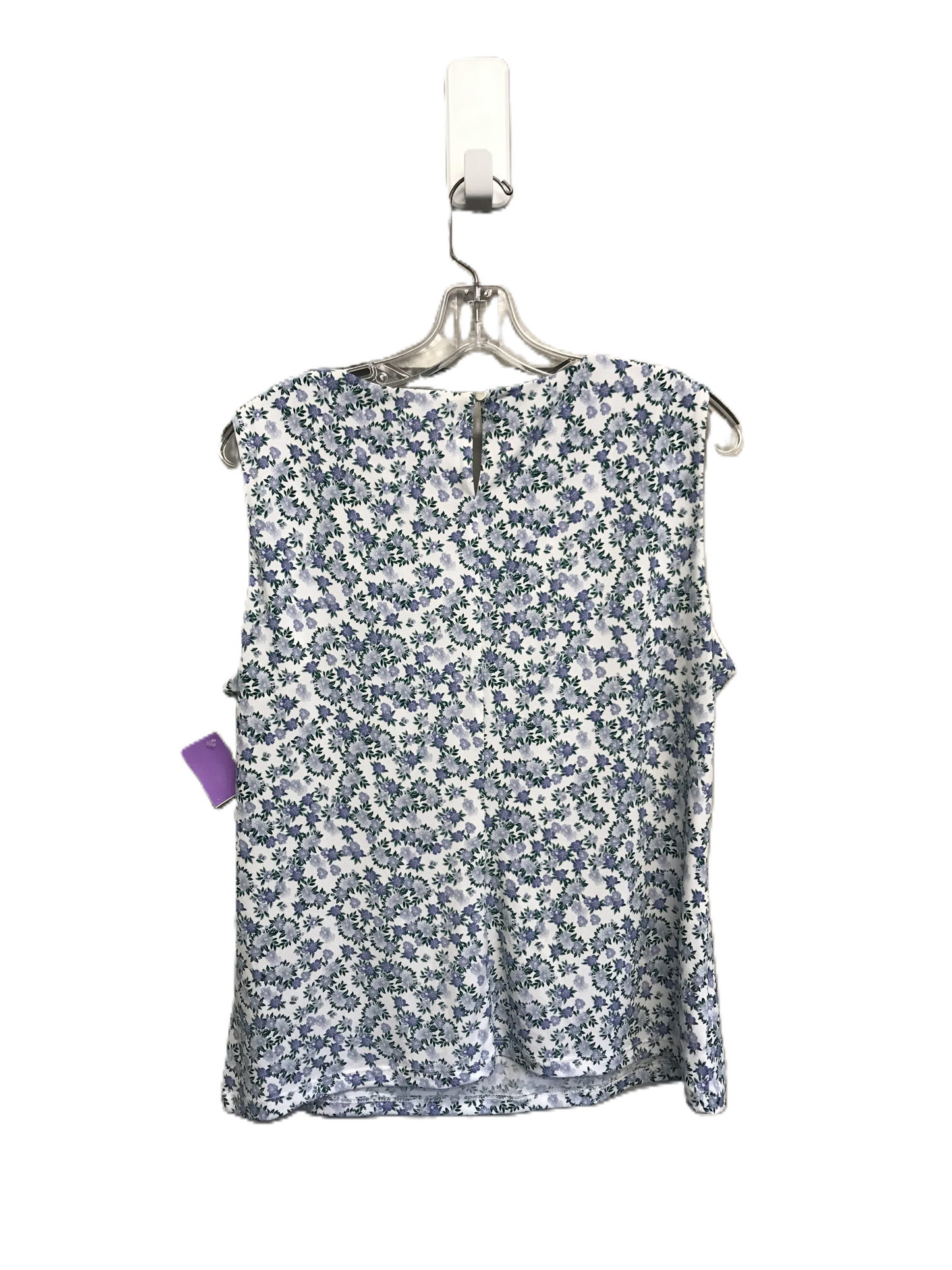 Floral Print Top Sleeveless By Calvin Klein, Size: Xl