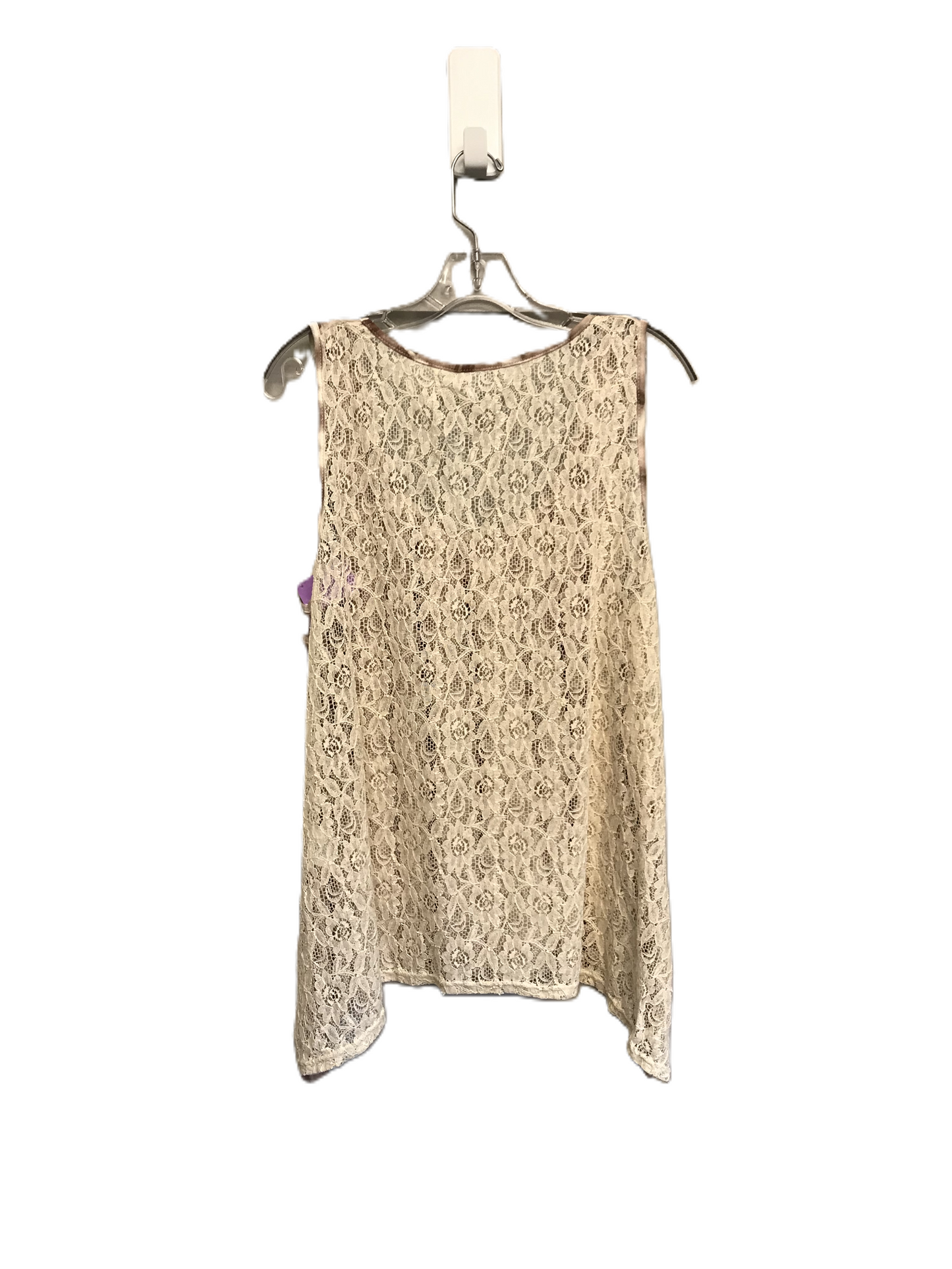 Beige Top Sleeveless By And Or Vogue Size: M