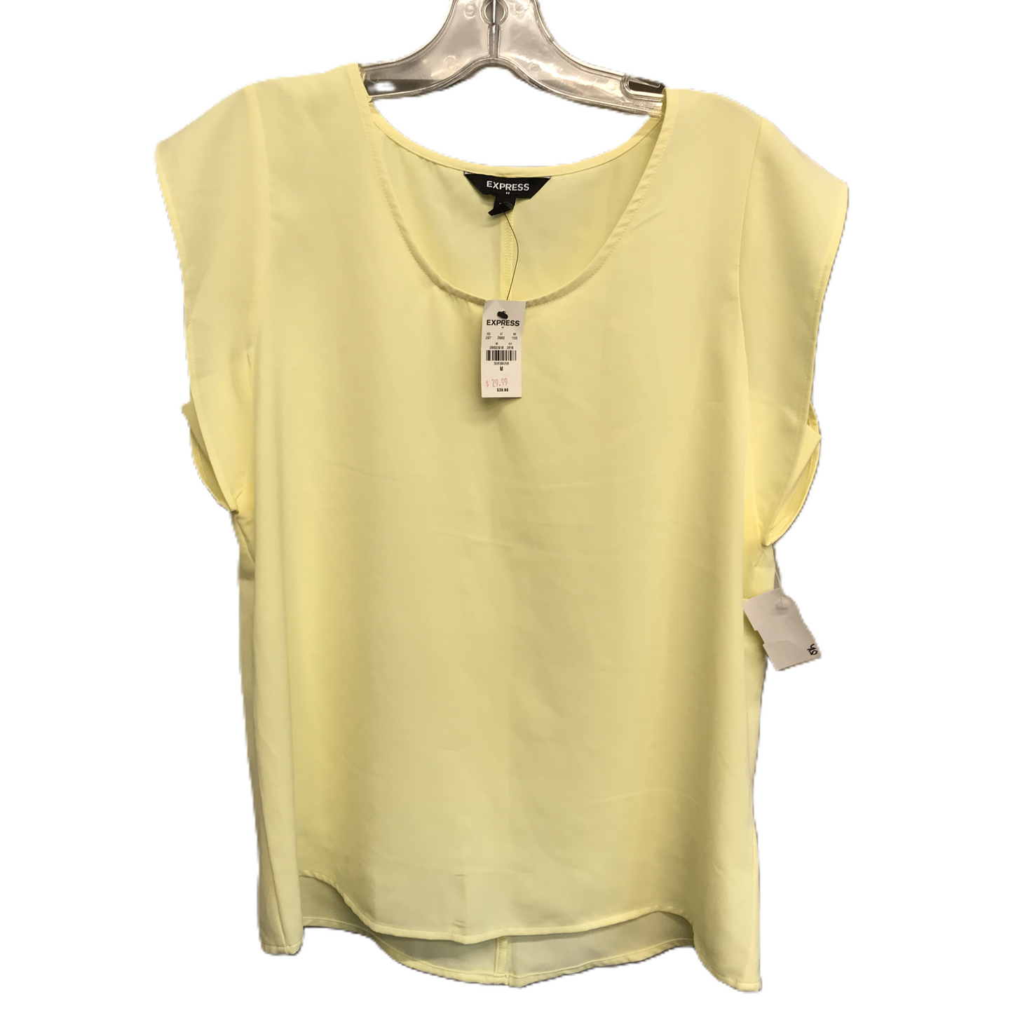 Yellow Top Sleeveless By Express, Size: M