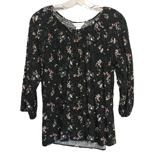 Floral Print Top Long Sleeve By Christopher And Banks, Size: M