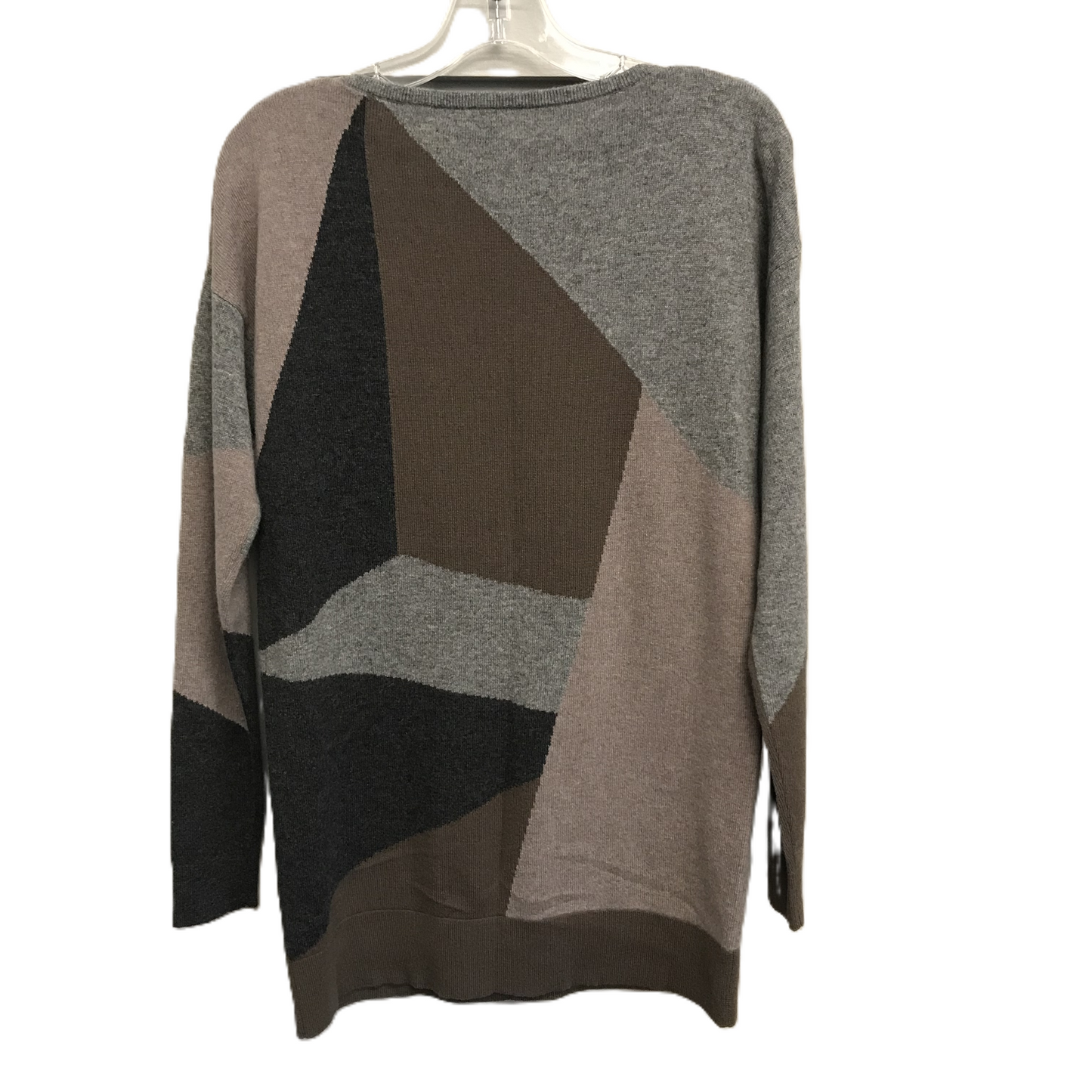 Grey & Tan Sweater Cashmere By Forte, Size: M