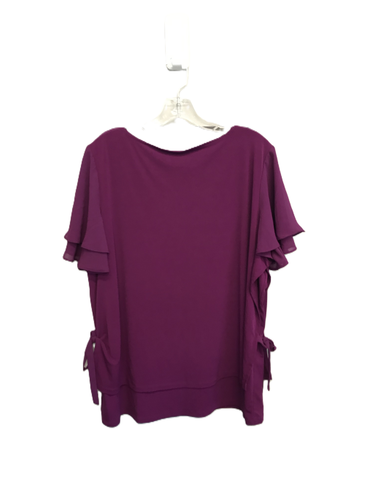 Purple Top Short Sleeve By Susan Graver, Size: Xl