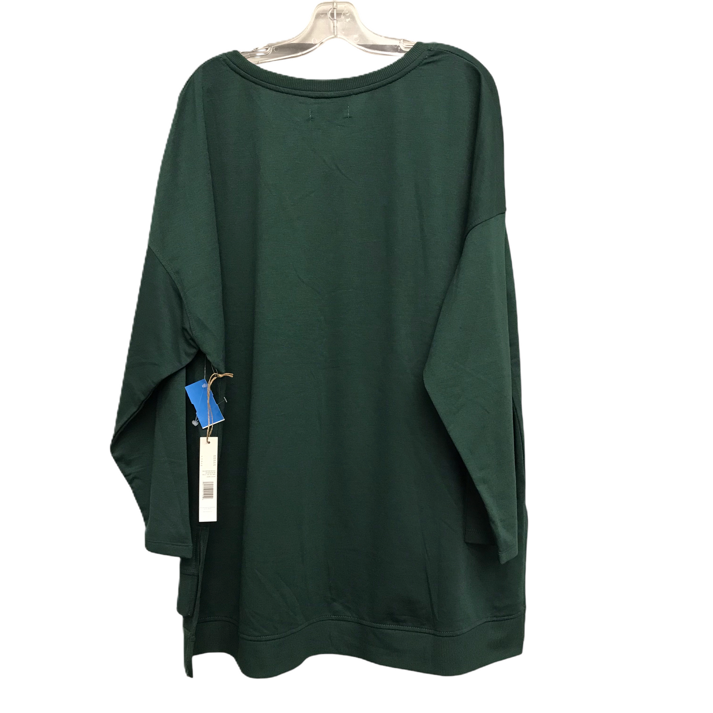 Top Long Sleeve In Green by Rae Dunn Size: 2x