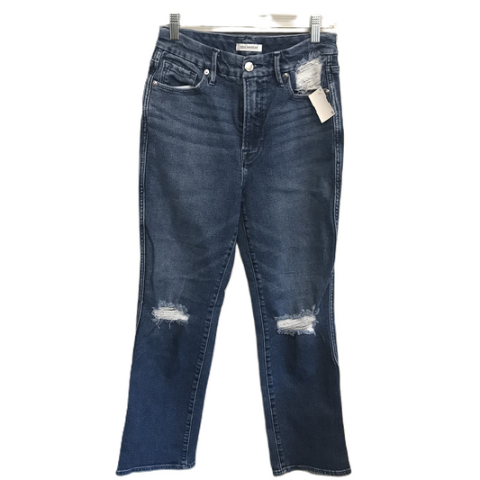 Blue Denim Jeans Straight By Good American, Size: 8