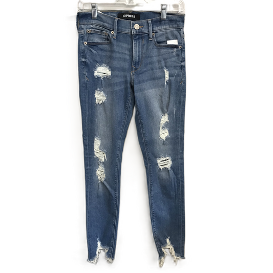 Blue Denim Jeans Skinny By Express, Size: 0