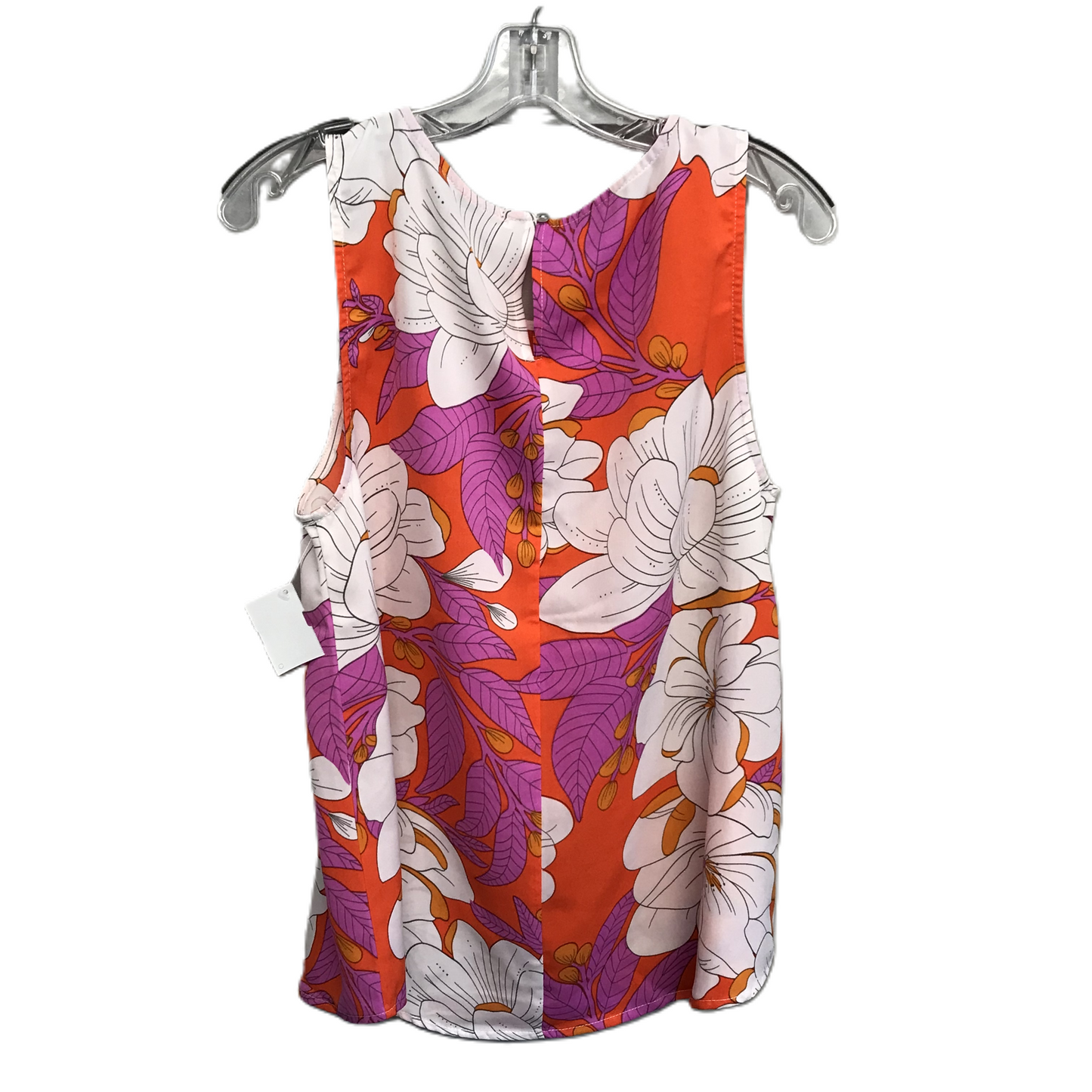 Floral Print Top Sleeveless By Staccato, Size: L