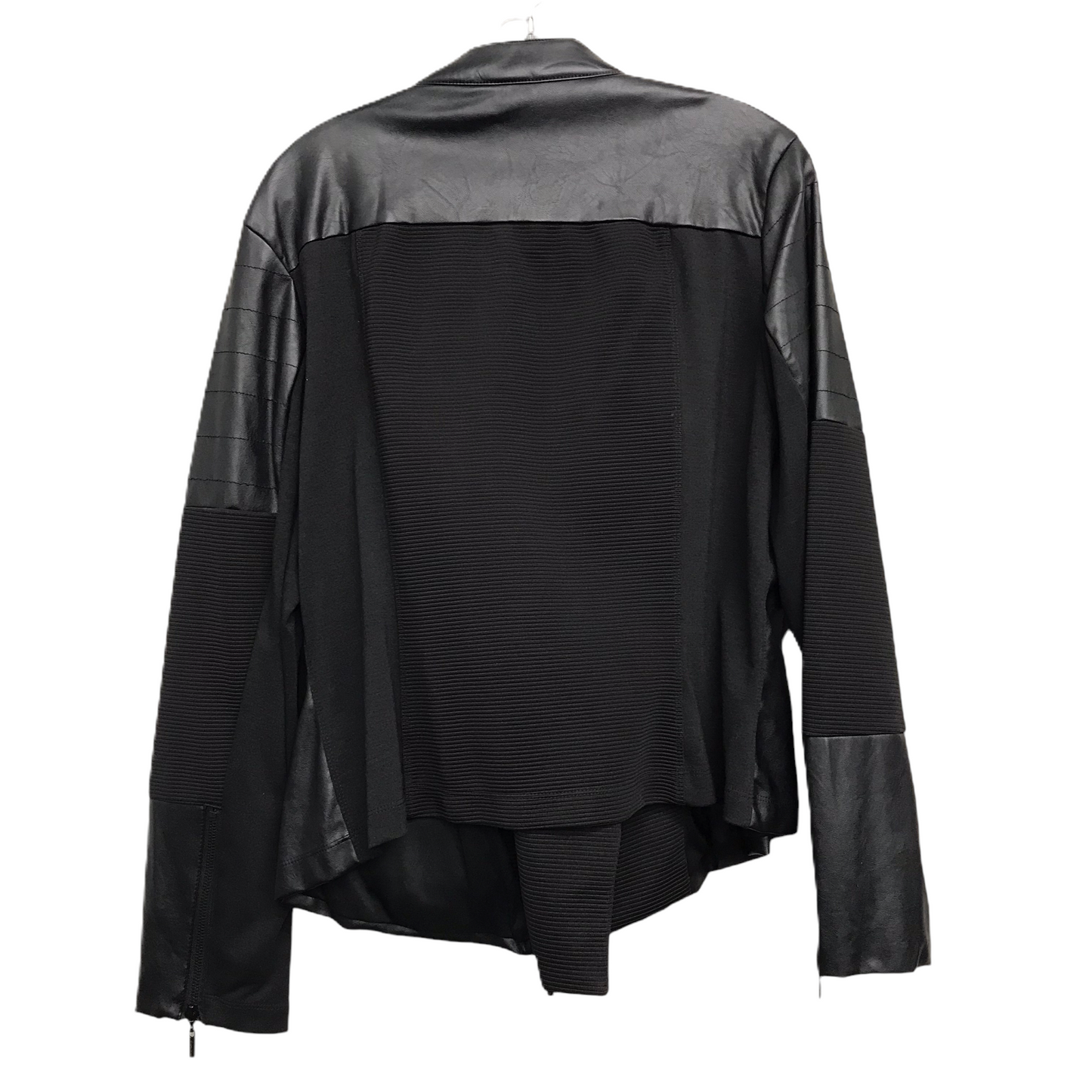 Jacket Moto By Bisou Bisou In Black, Size: 1x